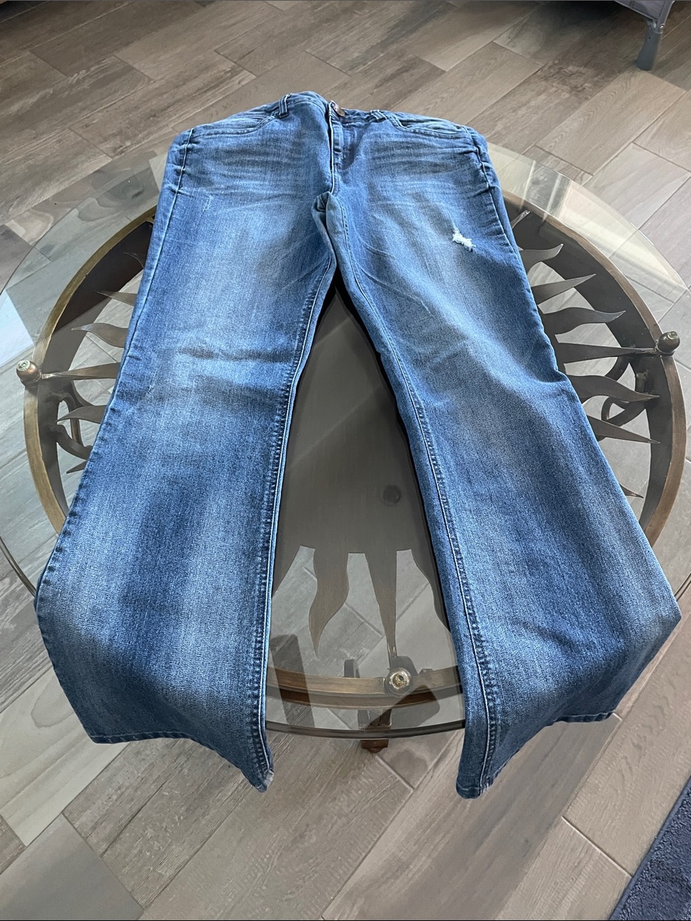 Democracy Women's Blue Flare Jeans - Mid Wash